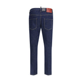 Dsquared² Blue Cotton Straight-Leg Jeans